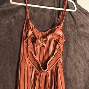 Burnt Orange Jumpsuit - tie back